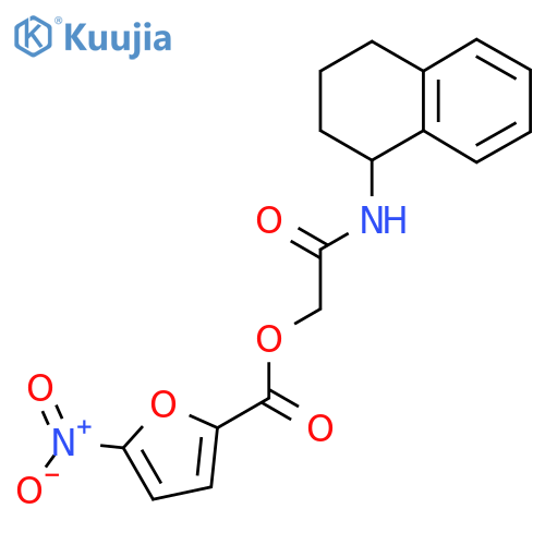 (1,2,3,4-tetrahydronaphthalen-1-yl)carbamoylmethyl 5-nitrofuran-2-carboxylate structure