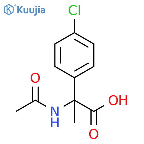 2-(4-chlorophenyl)-2-acetamidopropanoic acid structure