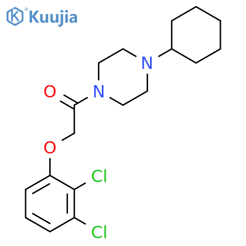 PIPERAZINE, 1-CYCLOHEXYL-4-[(2,3-DICHLOROPHENOXY)ACETYL]- structure