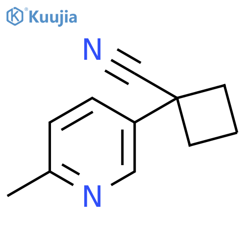 1-(6-methylpyridin-3-yl)cyclobutane-1-carbonitrile structure