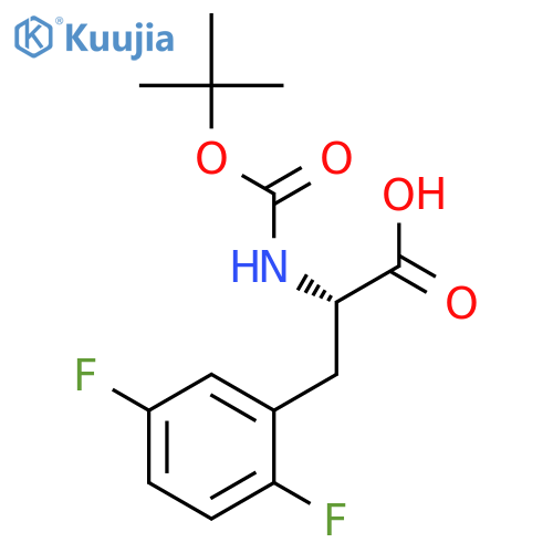 2-((Tert-butoxycarbonyl)amino)-3-(2,5-difluorophenyl)propanoic acid structure
