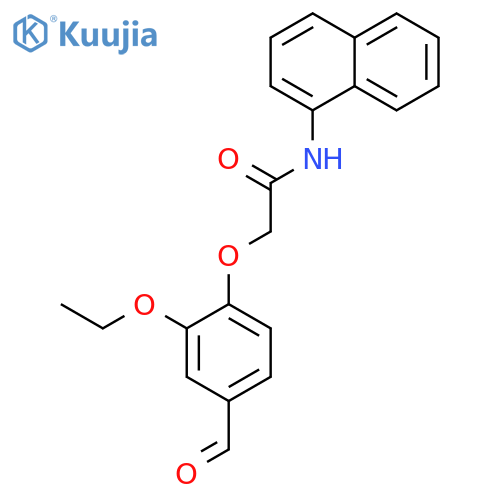 2-(2-Ethoxy-4-formyl-phenoxy)-N-naphthalen-1-yl-acetamide structure