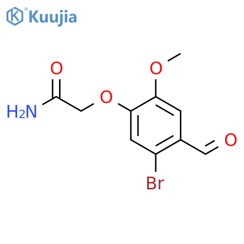 2-(5-bromo-4-formyl-2-methoxyphenoxy)acetamide structure
