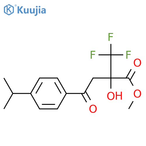 methyl 2-hydroxy-4-(4-isopropylphenyl)-4-oxo-2-(trifluoromethyl)butanoate structure