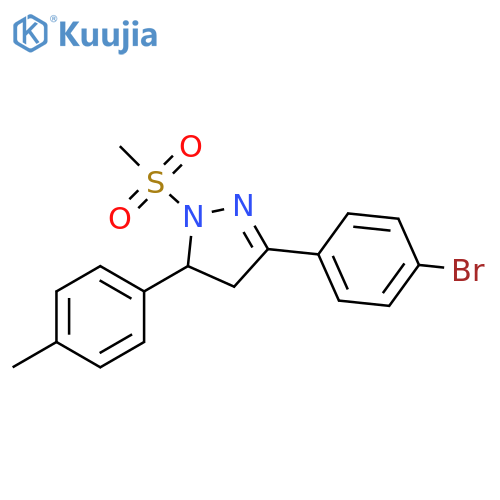 3-(4-bromophenyl)-1-methanesulfonyl-5-(4-methylphenyl)-4,5-dihydro-1H-pyrazole structure