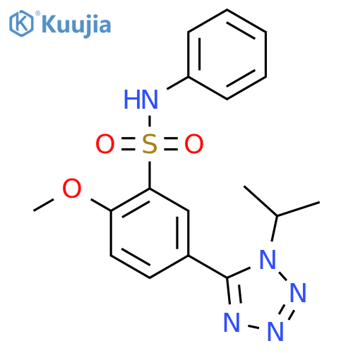 2-methoxy-N-phenyl-5-1-(propan-2-yl)-1H-1,2,3,4-tetrazol-5-ylbenzene-1-sulfonamide structure