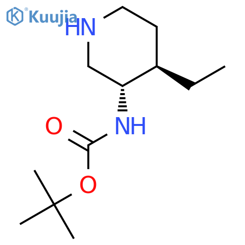 tert-butyl N-[(3S,4R)-4-ethyl-3-piperidyl]carbamate structure