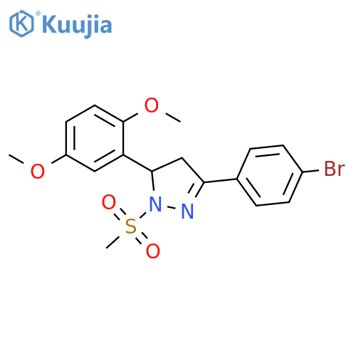 3-(4-bromophenyl)-5-(2,5-dimethoxyphenyl)-1-methanesulfonyl-4,5-dihydro-1H-pyrazole structure