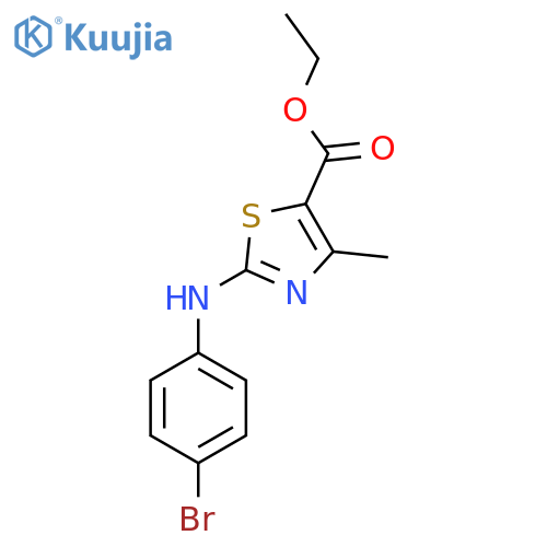 Ethyl 2-[(4-bromophenyl)amino]-4-methyl-1,3-thiazole-5-carboxylate structure