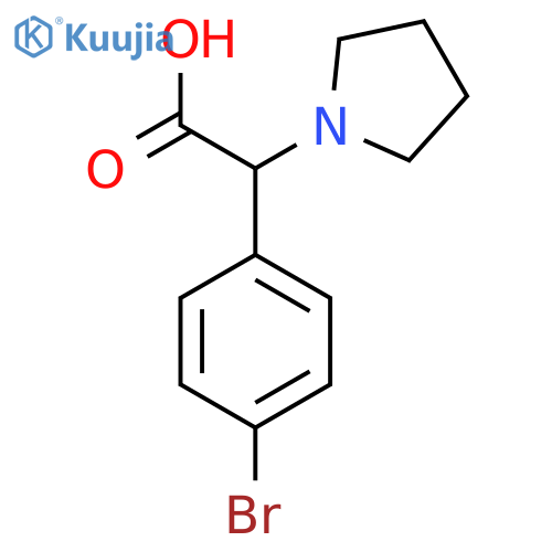 2-(4-Bromophenyl)-2-(pyrrolidin-1-yl)acetic acid structure