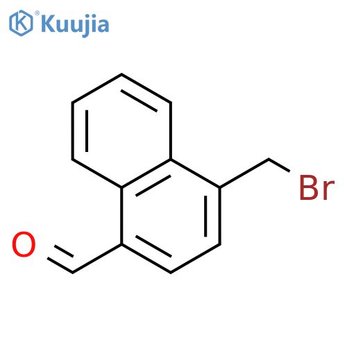 1-NAPHTHALENECARBOXALDEHYDE, 4-(BROMOMETHYL)- structure