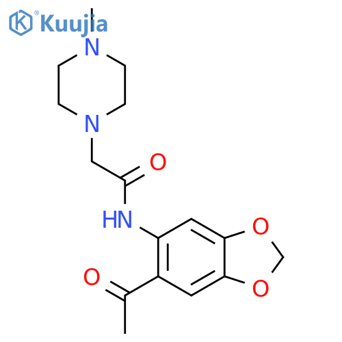 N-(6-Acetylbenzo[3,4-D]1,3-dioxolen-5-YL)-2-(4-methylpiperazinyl)ethanamide structure