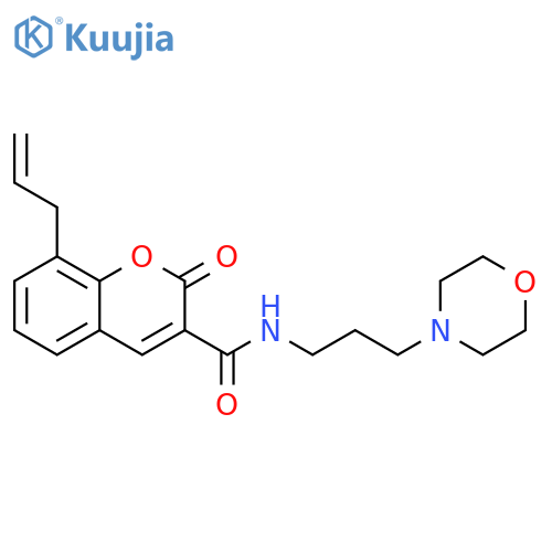 N-3-(morpholin-4-yl)propyl-2-oxo-8-(prop-2-en-1-yl)-2H-chromene-3-carboxamide structure