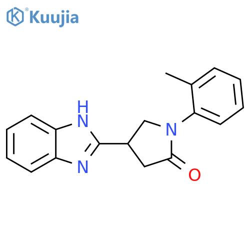 4-(1H-benzimidazol-2-yl)-1-(2-methylphenyl)pyrrolidin-2-one structure