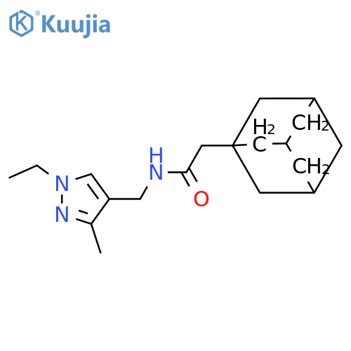 2-(1-adamantyl)-N-[(1-ethyl-3-methyl-1H-pyrazol-4-yl)methyl]acetamide structure