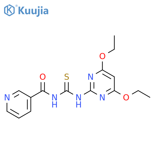 3-Pyridinecarboxamide,N-[[(4,6-diethoxy-2-pyrimidinyl)amino]thioxomethyl]- structure