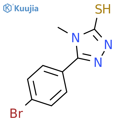 5-(4-Bromophenyl)-4-methyl-4H-1,2,4-triazole-3-thiol structure