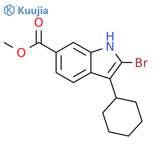 Methyl 2-bromo-3-cyclohexyl-1H-indole-6-carboxylate structure