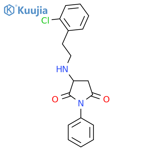 3-{[2-(2-Chlorophenyl)ethyl]amino}-1-phenylpyrrolidine-2,5-dione structure