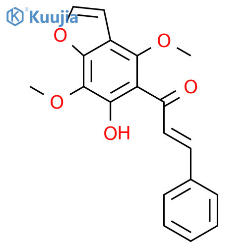 2-Propen-1-one, 1-(6-hydroxy-4,7-dimethoxy-5-benzofuranyl)-3-phenyl- structure