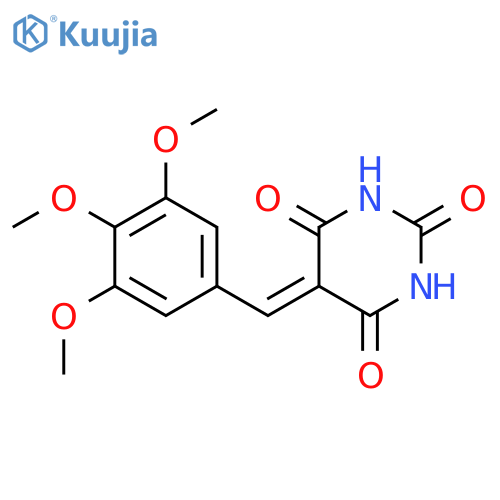5-(3,4,5-trimethoxyphenyl)methylidene-1,3-diazinane-2,4,6-trione structure