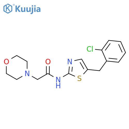 N-{5-[(2-chlorophenyl)methyl]-1,3-thiazol-2-yl}-2-(morpholin-4-yl)acetamide structure
