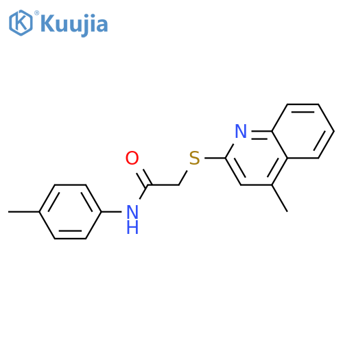N-(4-methylphenyl)-2-(4-methylquinolin-2-yl)sulfanylacetamide structure