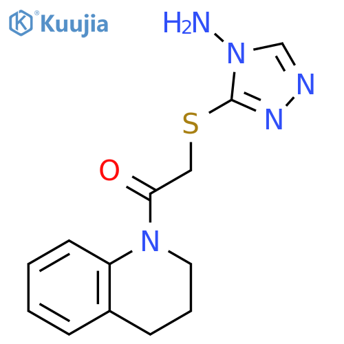 Ethanone, 2-[(4-amino-4H-1,2,4-triazol-3-yl)thio]-1-(3,4-dihydro-1(2H)-quinolinyl)- structure