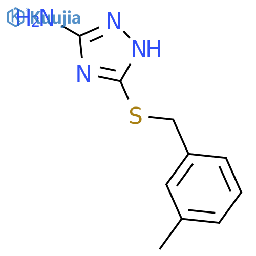 1H-1,2,4-Triazol-3-amine, 5-[[(3-methylphenyl)methyl]thio]- structure