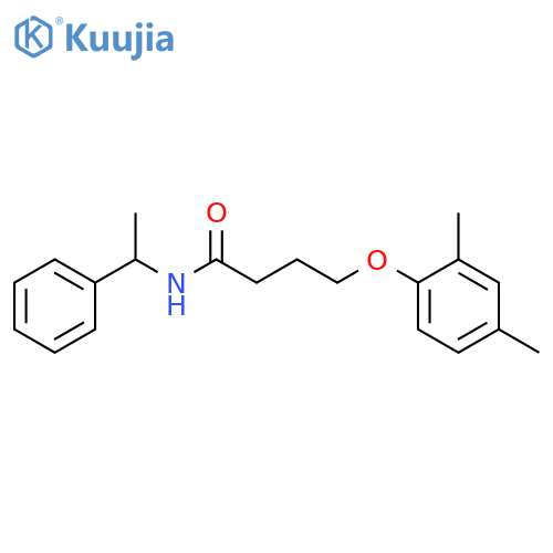 4-(2,4-dimethylphenoxy)-N-(1-phenylethyl)butanamide structure