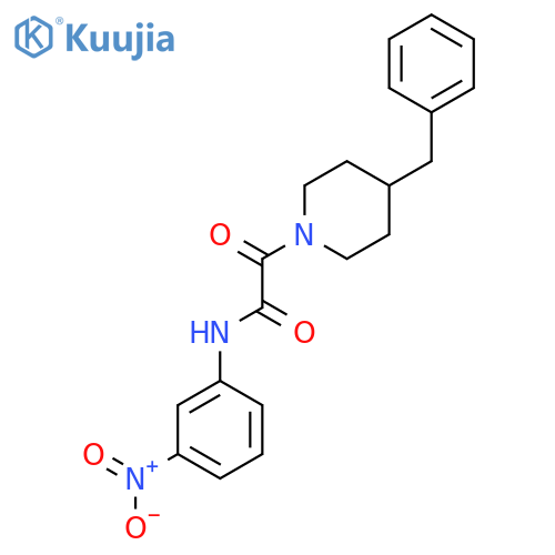 2-(4-benzylpiperidin-1-yl)-N-(3-nitrophenyl)-2-oxoacetamide structure