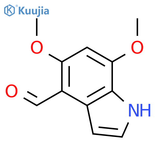 5,7-dimethoxy-1H-Indole-4-carboxaldehyde structure