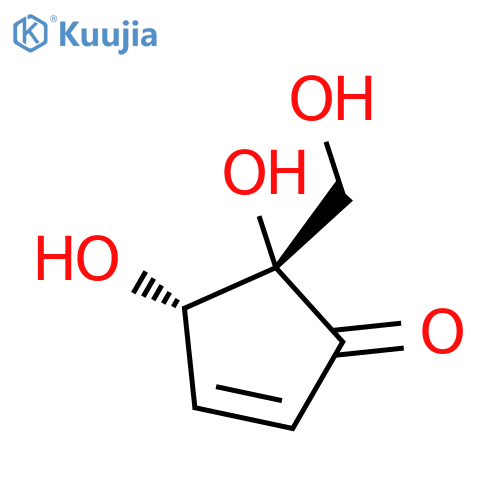 2-Cyclopenten-1-one,4,5-dihydroxy-5-(hydroxymethyl)-, (4S,5S)- structure