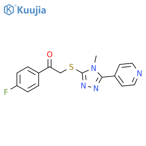 1-(4-fluorophenyl)-2-{4-methyl-5-(pyridin-4-yl)-4H-1,2,4-triazol-3-ylsulfanyl}ethan-1-one structure