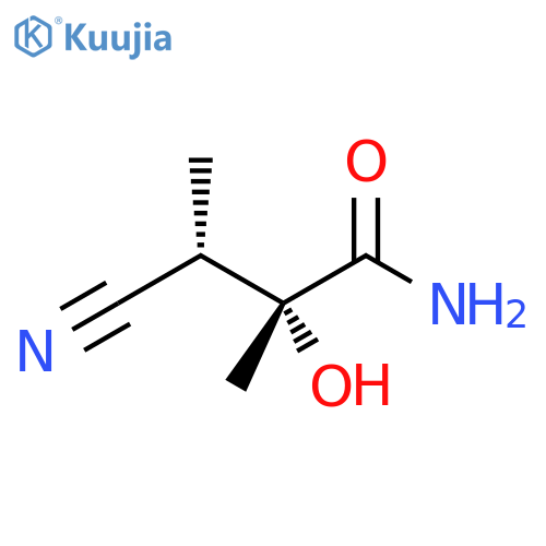 Butanamide, 3-cyano-2-hydroxy-2-methyl-, (2R,3S)- structure