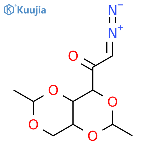 Ethanone, 2-diazo-1-(tetrahydro-2,6-dimethyl[1,3]dioxino[5,4-d]-1,3-dioxin-4-yl)- structure