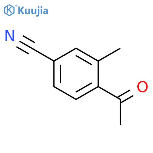 4-acetyl-3-methylbenzonitrile structure