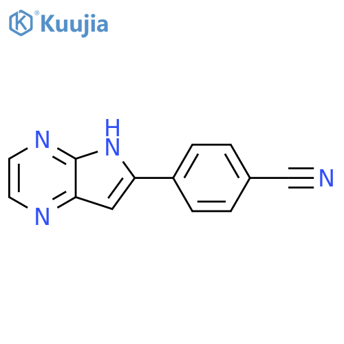 Benzonitrile, 4-(4H-pyrrolo[2,3-b]pyrazin-6-yl)- structure