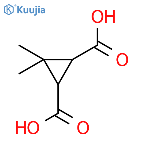1,2-Cyclopropanedicarboxylicacid, 3,3-dimethyl- structure