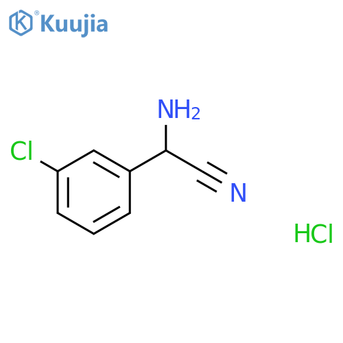 2-Amino-2-(3-chlorophenyl)acetonitrile hydrochloride structure