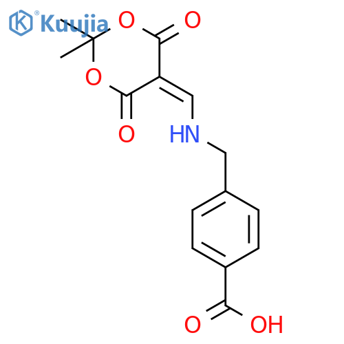 4-((((4,4-DIMETHYL-2,6-DIOXO-3,5-DIOXANYLIDENE)METHYL)AMINO)METHYL)BENZOIC ACID structure