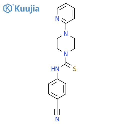 4-(((4-(2-Pyridyl)piperazinyl)thioxomethyl)amino)benzenecarbonitrile structure