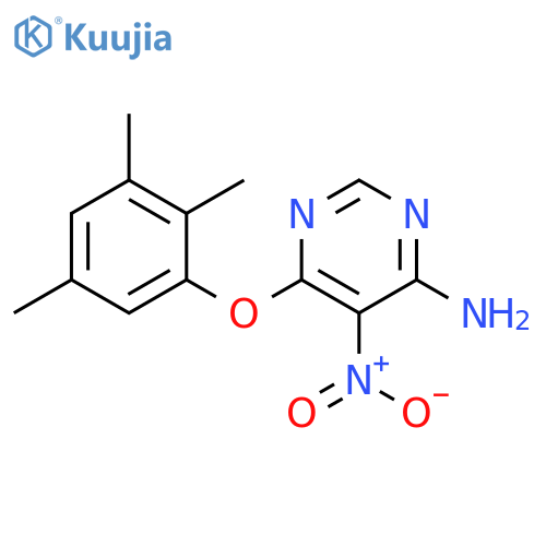 5-nitro-6-(2,3,5-trimethylphenoxy)pyrimidin-4-amine structure