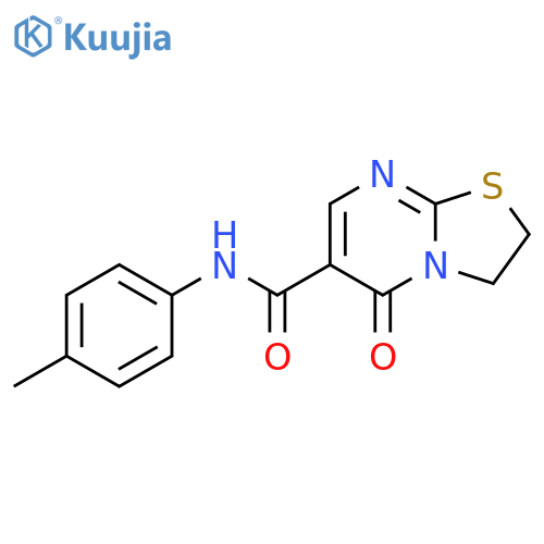N-(4-methylphenyl)-5-oxo-2H,3H,5H-1,3thiazolo3,2-apyrimidine-6-carboxamide structure