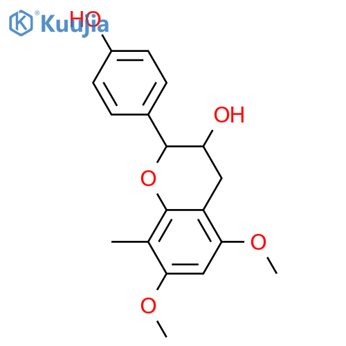 2H-1-Benzopyran-3-ol,3,4-dihydro-2-(4-hydroxyphenyl)-5,7-dimethoxy-8-methyl-, (2R,3R)- structure