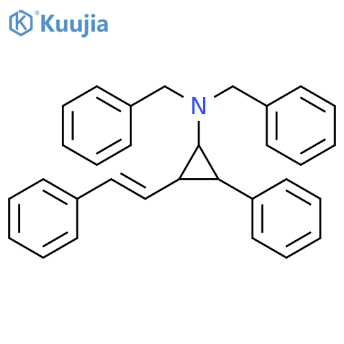 Benzenemethanamine,N-(phenylmethyl)-N-[2-phenyl-3-[(1E)-2-phenylethenyl]cyclopropyl]- structure