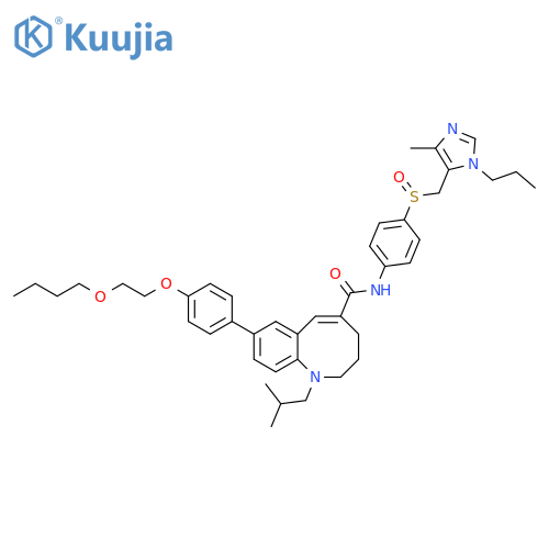 1-Benzazocine-5-carboxamide,8-[4-(2-butoxyethoxy)phenyl]-1,2,3,4-tetrahydro-1-(2-methylpropyl)-N-[4-[[(4-methyl-1-propyl-1H-imidazol-5-yl)methyl]sulfinyl]phenyl]- structure