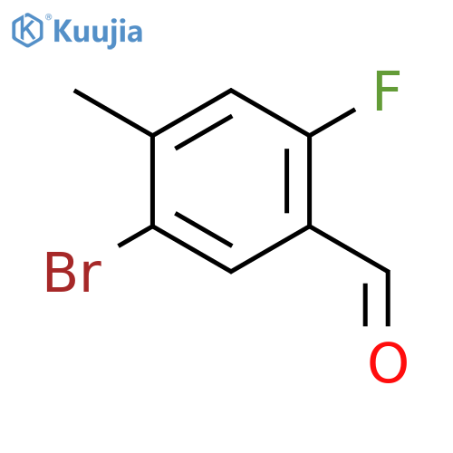 5-Bromo-2-fluoro-4-methylbenzaldehyde structure