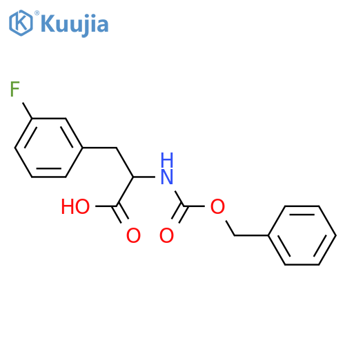(2R)-2-{(benzyloxy)carbonylamino}-3-(3-fluorophenyl)propanoic acid structure
