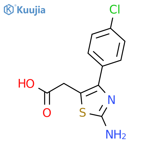 2-Amino-4-(4-chlorophenyl)-1,3-thiazol-5-ylacetic acid structure